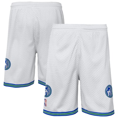  Minnesota Timberwolves Mitchell & Ness Youth Swingman Shorts - White